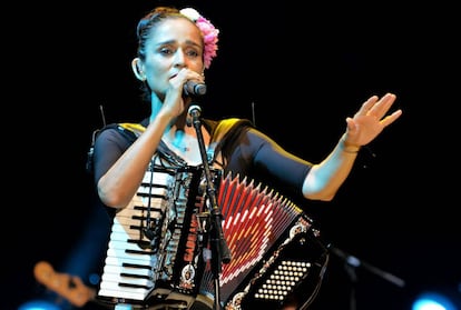 Julieta Venegas, en el concierto de este domingo.