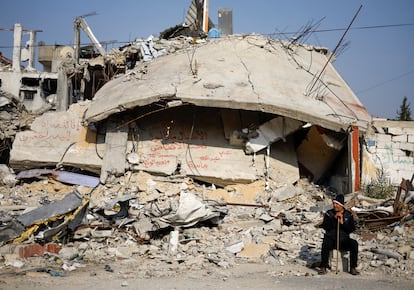 Casa bombardeada por el ejército israelí en Rafah, en el sur de Gaza, el pasado día 9. 