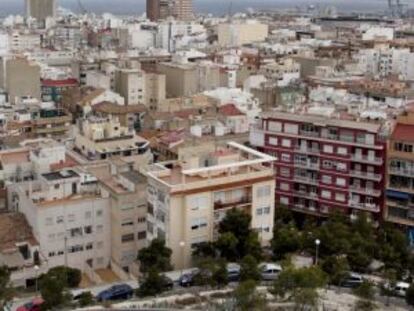 La ciudad de Alicante, desde el Castillo de San Fernando. 