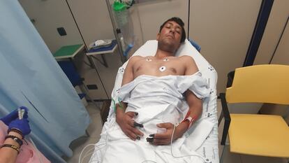 Murtaza Sapdara, hospitalizado en Cruces, Bizkaia.