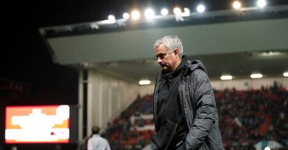 Mourinho, en el estadio de Bristol.