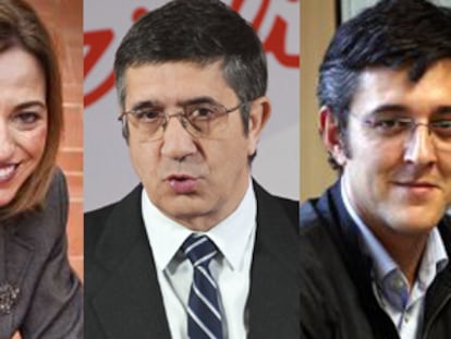 Rubalcaba, Chacón, López y Madina.