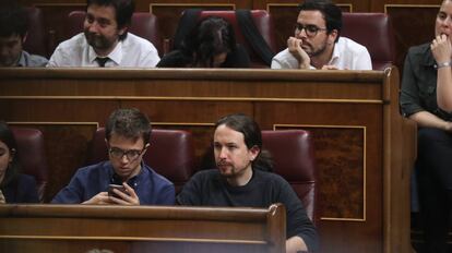 El líder de Podemos, Pablo Iglesias, e Iñigo Errejón.