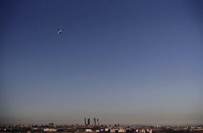 Vista de Madrid desde Paracuellos del Jarama.