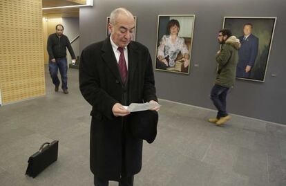 Martin Garitano, diputado general de Gipuzkoa, en el vestíbulo de las Juntas Generales del territorio.