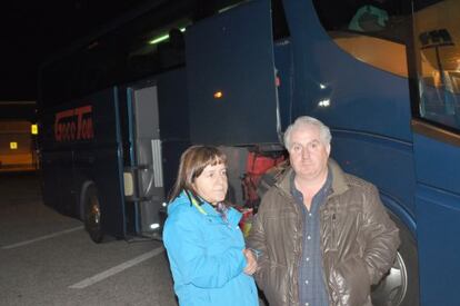 Antonio y su mujer, María, viajaban en uno de los autobuses que chocaron.