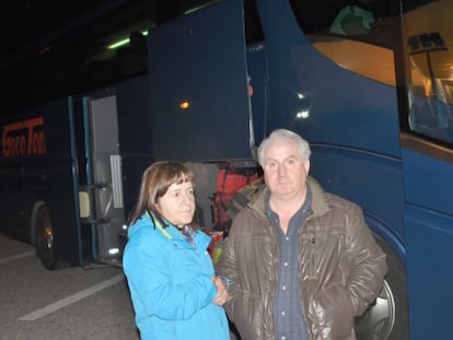 Antonio y su mujer, María, viajaban en uno de los autobuses que chocaron.