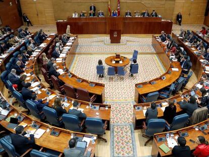 Pleno de la Asamblea reunido hoy en Madrid.