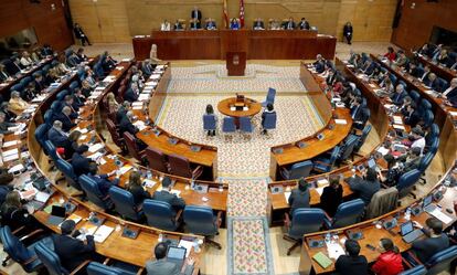 Pleno de la Asamblea reunido hoy en Madrid.