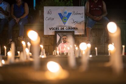 Homenaje al periodista Rafael Moreno, en Puerto Libertador, Córdoba (Colombia). Moreno era el director del medio digital Voces de Córdoba, asesinado por sicarios la noche del 16 de octubre 2022.
