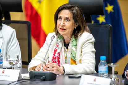 La ministra de Defensa, Margarita Robles, visita la sede Central del Centro Nacional de Inteligencia.