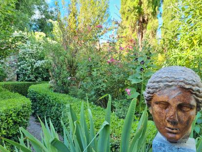 Uno de los rincones del jardín la localidad conquense de Uclés.