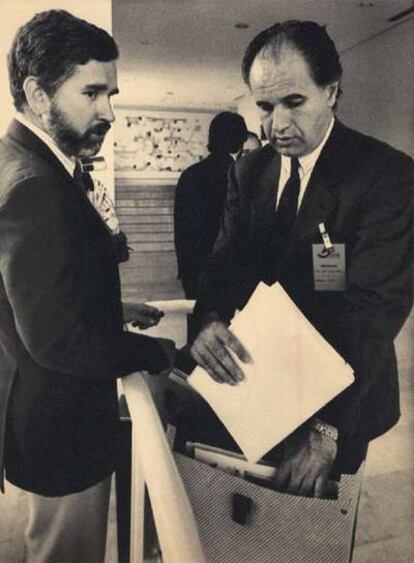 Joan Lerma y Rafael Blasco, en junio de 1988.