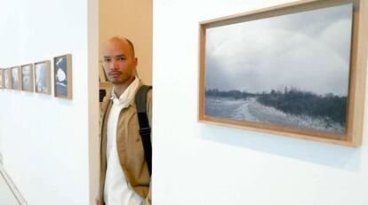 El artista Yo-Yo Gonthier, ayer, en la sala Rekalde.