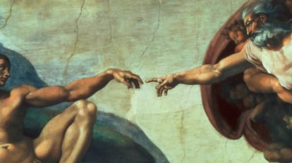 Fresco de "La Creación", de Miguel Ángel, en la Capilla Sixtina.