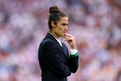 Montse Tomé, durante la final de Inglaterra y España durante la Eurocupa, el 27 de julio.
