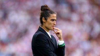Montse Tomé, durante la final de Inglaterra y España durante la Eurocupa, el 27 de julio.
