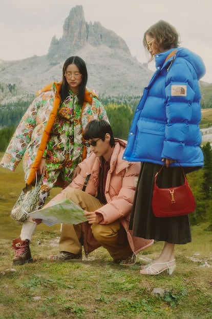 Una de las imágenes de la colección conjunta entre Gucci y The North Face.