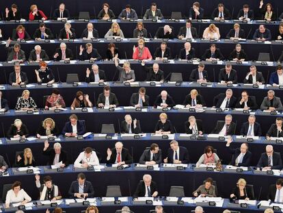 Miembros del Parlamento europeo, la semana pasada.