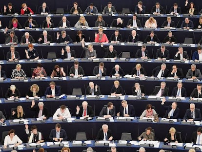 Miembros del Parlamento europeo, la semana pasada.