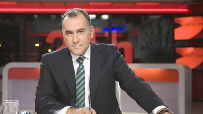 Xabier Fortes, en el estudio del canal 24 Horas, de TVE. © TVE