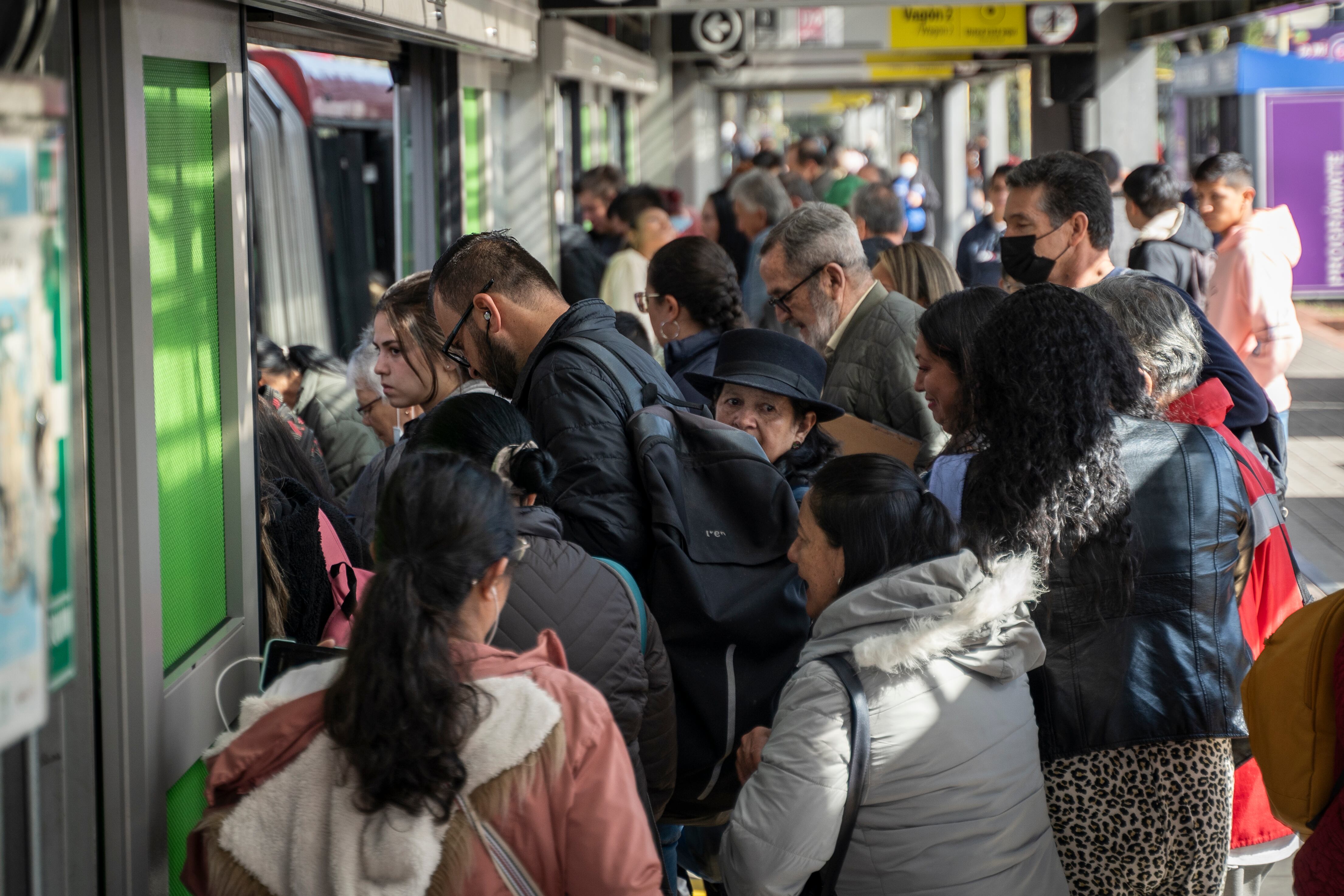 Estación Héroes de Transmilenio, en Bogotá.