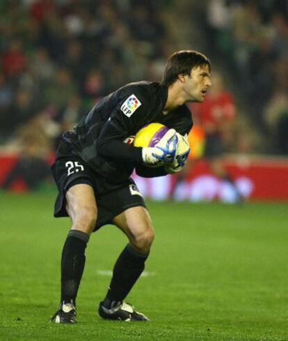 Leo Franco, en el momento de lesionarse