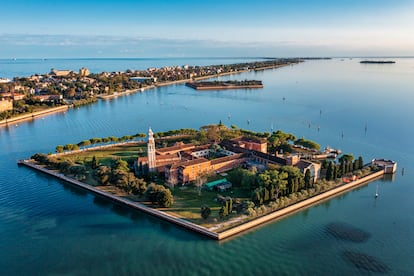 Fotografía aérea del Lido de Venecia.