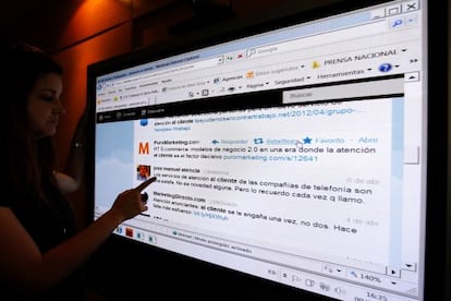 In Spain, 75 percent of companies currently have a Twitter account.