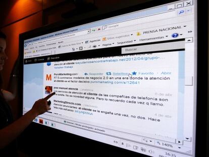 In Spain, 75 percent of companies currently have a Twitter account.