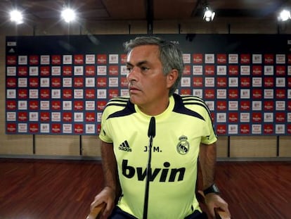 Mourinho, durante la rueda de prensa.