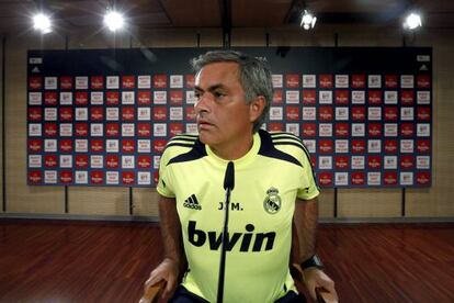 Mourinho, durante la rueda de prensa.