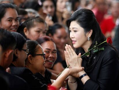 La ex primera ministra de Tailandia, Yingluck Shinawatra, en Bangkok en enero de 2017. 
