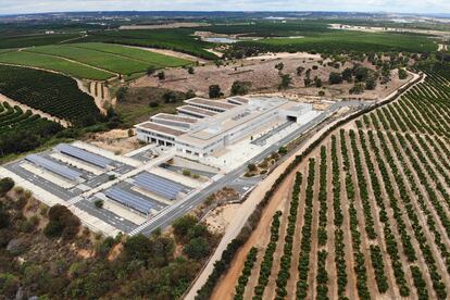 Vista aérea del hospital de alta resolución de Lepe, sin inaugurar. 