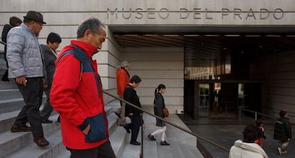 Una de las entradas del Museo del Prado, en febrero.