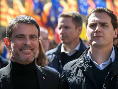 Manuel Valls amb Albert Rivera, al març a Barcelona.