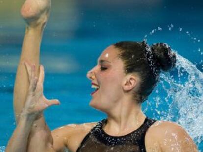 Andrea Fuentes, en la final del campeonato de Europa del pasado mes de mayo