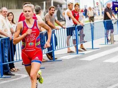 Tamara Gómez, en la última prueba de la Copa del Mundo. 