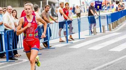 Tamara Gómez, en la última prueba de la Copa del Mundo. 