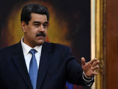 Nicolás Maduro durante un acto en el Palacio de Miraflores. 