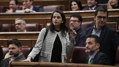 La portavoz de Ciudadanos en el Congreso, Inés Arrimadas.