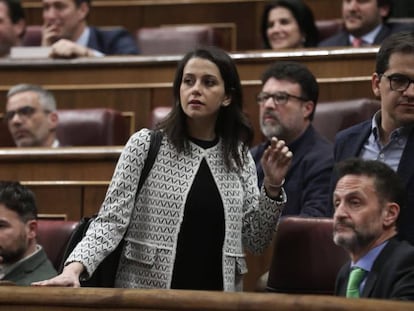 La portavoz de Ciudadanos en el Congreso, Inés Arrimadas.