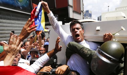 Leopoldo López, detenido en 2014.