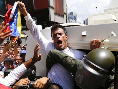 Leopoldo López, detenido en 2014.