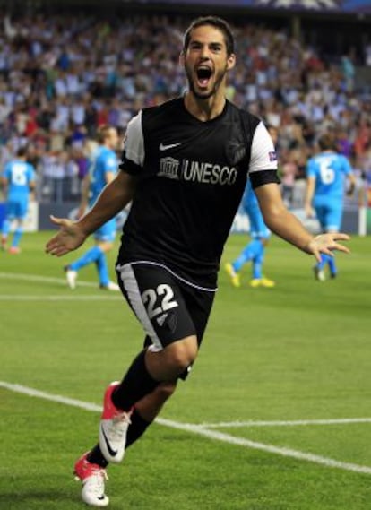 Isco, celebra un gol en 'Champions'