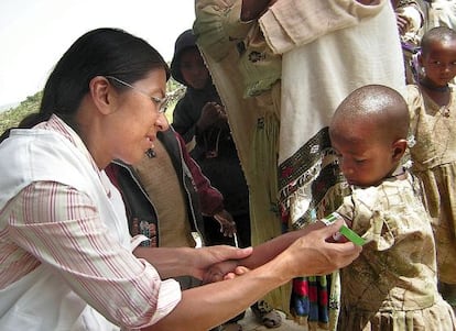 La presidenta de M&eacute;dicos Sin Fronteras, Joanne Liu, durante un viaje a Etiop&iacute;a.