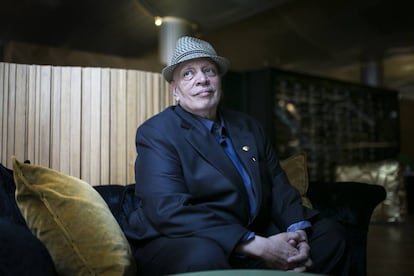 El escritor Walter Mosley, este jueves en Barcelona.