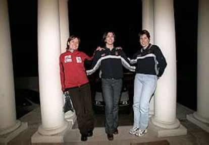 Ana Galindo, María José Rienda y Carolina Ruiz, las tres esquiadoras españolas.