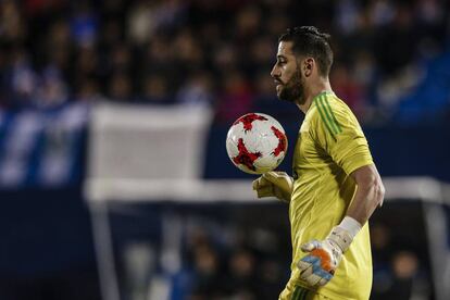 Kiko Casilla, en el partido de ida contra el Leganés