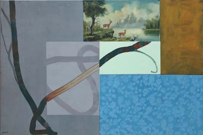 'Cuadro de ciervos', realizado por Juan Giralt entre 2001 y 2002, que se exhibe en el Reina Sofía de Madrid.